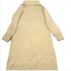 H&M L.O.G.G. Women's Charcoal Gray Sweater Dress Turtleneck XS